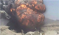 استفاده آل سعود از مادر همه بمب‌ها ،معروف به بمب MOAB  در یمن+تصویر و کلیپ