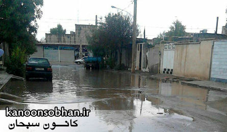 کوچه شهید مهرابی کوهدشت اسیر باران !+عکس