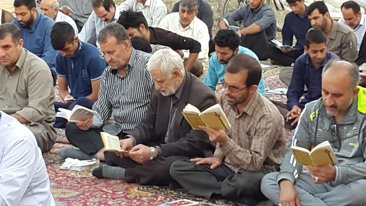 تصاویر قرائت دعای پرفیض ندبه در مکان مسجد درحال ساخت امام رضا(ع) کوهدشت