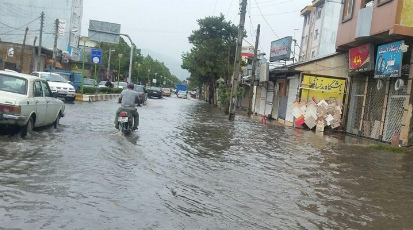 آبگرفتگی معابر لرستان به علت بارش شدید باران+میزان بارشها