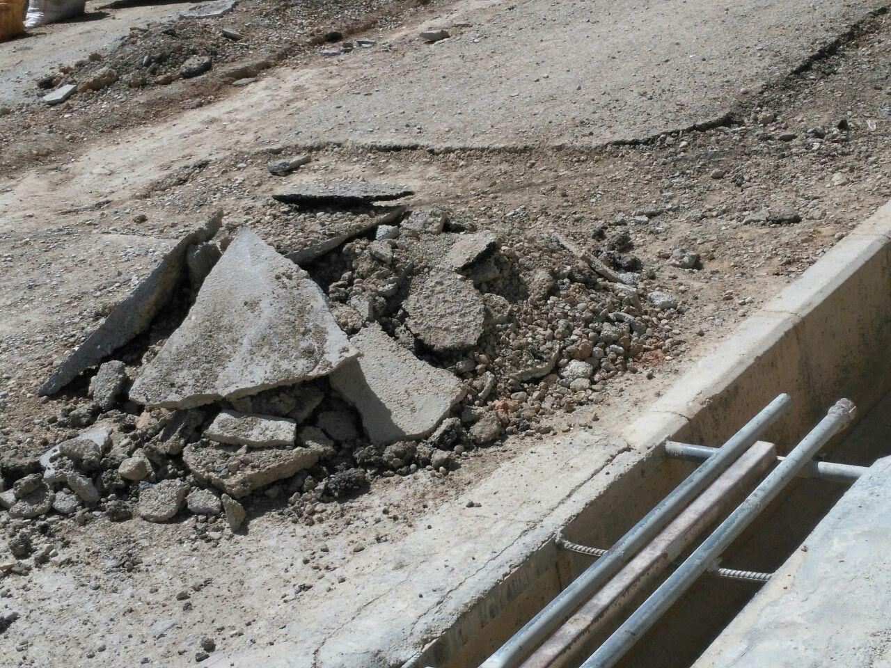 تصاویر وضعیت آسفالت کوچه ای در خیابان عشایر کوهدشت