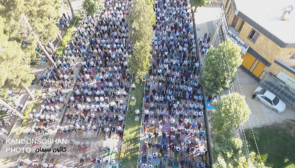 تصاویر هوایی اقامه نماز عید فطر 96 در کوهدشت