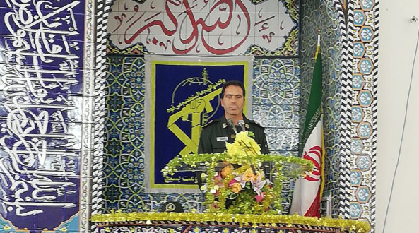 تصاویر سخنرانی فرمانده جدید سپاه کوهدشت قبل از خطبه های نماز جمعه شهرستان