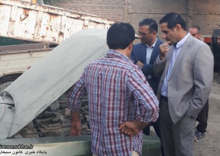 بازدید میدانی شهردار جدید کوهدشت از واحد موتوری شهرداری