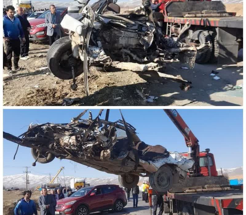 پنح نفر کشته در اثر برخورد کامیون و خودرو سمند در محور توره به بروجرد