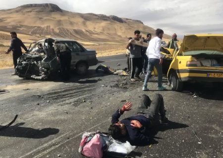 تصادفی که منجر به فوت در محور نورآباد به کرمانشاه شد