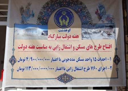 افتتاح طرح‌های مسکن و اشتغال‌زایی کمیته امداد کوهدشت