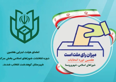 اعضای هیئت اجرایی هفتمین دوره انتخابات شوراهای اسلامی بخش مرکزی شهرستان کوهدشت انتخاب شدند